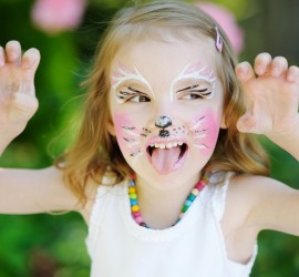 contact Us face painted girl